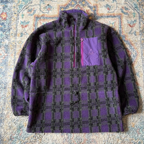 Vintage Other - Vintage Gerry Patterned Half Zip-up Fleece Large